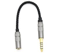Asyduey HIFI 4.4MM Balanced Headphone Adapter Audio Cable Component 4.4 XLR 4 Pin Male to Female Angle