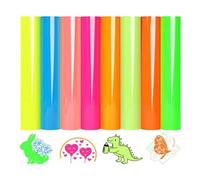 Asyduey HTV Heat Transfer Vinyl 8 Neon Vinyl Assorted Sheets 30 X 25 Inch Vinyl Neon Pink Heat T-Shirt Beautiful