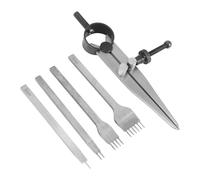 Asyduey Leather Chisel Set, Diamond Lacing Stitching Chisel Hole Punches Tool and Wing Divider for Leather Stitching