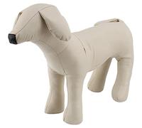 Asyduey Leather Dog Mannequins Standing Position Dog Models Toys Pet Animal Shop Display Mannequin White M