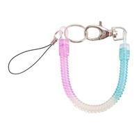 Asyduey Lobster Hook Blue Spring Stretchy Coil Keyring Keychain Strap Rope Cord
