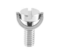 Asyduey Long 1/4" D-Ring Screw Stainless Steel For Camera Tripod Quick Release Plate Silver