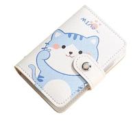 Asyduey Mini Credit Card Holder with 20 Card Slots + 2 ID Slots,Anti-Degaussing Bank Card Holder Coin Purse,B 10.5x2x7.2cm