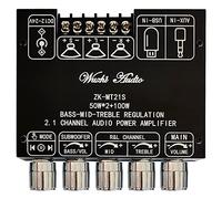 Asyduey -MT21S 2x50W+100W 2.1 Channel Subwoofer Digital Power Amplifier Board AUX 12V 24V Audio Stereo Bluetooth 5.1 Bass
