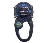 Asyduey Multifunctional Watch Sports Multifunctional Watch Round Screen Waterproof Compass Climbing Carabiner Blue(White Pointer)