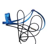 Asyduey Parrot Bird Harness Leash Outdoor Flying Traction Straps Band Adjustable Anti-Bite Training Rope Easy Install,Blue L