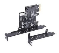 Asyduey PCI-E 1X To USB 3.2 GEN1 5Gbps 20Pin Front Panel Header (To Type-C Front Panel Header) Front Panel Connector Riser Card