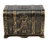 Asyduey Pirate Treasure Chest Decorative Treasure Chest Keepsake Jewelry Box Plastic Toy Treasure Boxes Decor Large Size B
