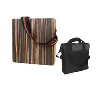 Asyduey Portable Cajon Box Drum Set with Travel Bag Adult Beginner'S Wooden Cajon Drum Black Ebony Wood Percussion Box Drum