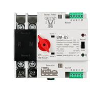 Asyduey Single Phase Din Rail ATS 220V PC Dual Power Automatic Transfer Switch 2P 100A Household Power Transfer Switch 50/60Hz