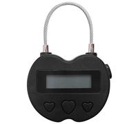 Asyduey Smart Time Lock LCD Display Time Lock USB Rechargeable Temporary Timer Padlock Travel Electronic Timer Black