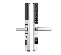 Asyduey Tuya WiFi App Waterproof Smart Aluminum Door Lock Fingerprint Biometric Waterproof Digital Electronic Lock APP IC Card Password Aluminum Alloy Lock B
