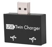Asyduey USB 2.0 Male to Twin Female Charger Dual 2 Port USB Dc 5V Charging Splitter Hub Adapter Converter Connector