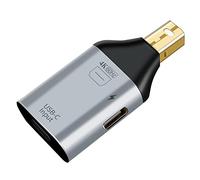 Asyduey USB C Adapter Type-C Female to -Compatible DP MiniDP Male Adapter HD Video 4K@60Hz (MINI DP-Compatible Interface)