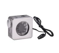 Asyduey Water Cooling Flow Meter RGB Water Flow Meter System for PC Gaming Water Cooling Building Silver