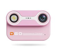 Asyduey Waterproof Child Camera Underwater Camera 3 Meters Waterproof Before and After Dual Camera Swimming Outdoor,Pink