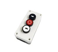 Asyduey Waterproof Three Hole Push Button Switch Box 2NO 1NC, Left-Right Stop Electrical Control Station