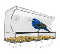 Asyduey Window Bird Feeder, Wild Bird Feeder, Transparent Window Bird Feeder, Exquisite Bird Watching Gift