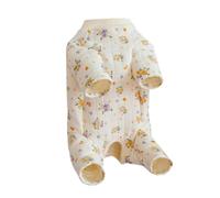 Asyduey Winter Warm Cotton Pet Dog Clothes for SmallDogs Wrapped Belly Dog Jumpsuit Pajamas Chihuahua Puppy Cat Onesie Pijamas L