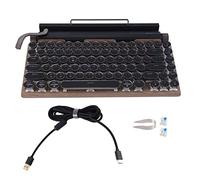 Asyduey Wireless Bluetooth Keyboard USB Mechanical Punk Keycaps 83 Keys for Desktop PC/Laptop