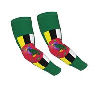 ASYG Cute Flag Cooling Arm Sleeves Women Men Patriotic Flag Sun Protection Sleeves Running Golf Cycling Arm Sleeves, Dominica Flag _Aaa0000012, One size