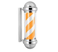 ASYHONG Hair Salon Barber Pole Sign with Rotating LED Strips Waterproof Wall Mounted Lamp for Barber Shop Red White Blue Black Orange Green Colors Energy Saving IP54 Rated KeYJ
