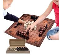 Asymmetric Chess Board Game - Chess Set For Adults, 22cm High-Grade Synthetic Polymer Resin, Historical Strategy Game Board, Durable Hand-Cast Finish - For Family Party Games