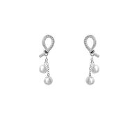 Asymmetric Love Pearl Earrings, Light Luxury Diamond studded Tassel Earrings, Gentle Atmosphere Jewelry, Suitable for Commuting and Dating Ladies