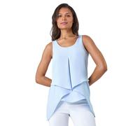 Asymmetric Sleeveless Vest Top Roman Light Blue 20