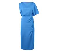Asymmetrical Draped Satin Midi Dress for Women COMMA Bleu 48