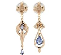 Asymmetrical Earrings Ribbon Pearl Chain Clip-on For Women Gift Impression Series For Wife And Sister(Color1)