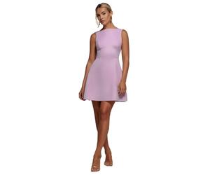 Asymmetrical Lace Dress Women Goddiva Bardot Sequin Rose 42
