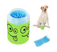 Asymmetrical Silly Look Reusable Paw Cleaner Cup with Soft Massage Brush Feet Cleaning Machine for Small Medium Large Breed Dogs, Cats