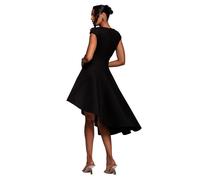 Asymmetrical Skater Dress Women Goddiva Textured Noir 38