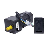 Asynchronous Motor 6RK200GU-CF 220V AC Geared Motors 200W Induction with Gearboxes and US-52 Speed Controller(7rpm 180K)