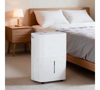 Asypets 20L/Day (35 Pint) Quiet Dehumidifier for Home, Basement & Bathroom - 3000 sq.ft Coverage, Continuous Drainage, Digital Display, 24H Timer, Laundry Drying Mode - White UK Standard
