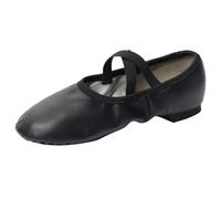 Asyusyu Black Jazz Shoes for Women Cross Strap Split Sole Jazz Dance Shoes PU-2.5 UK