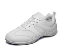 Asyusyu Cheer Shoes White Lightweight Cheerleading Shoes Split Sole Dance Trainers for Women Flyers Girls-5 UK