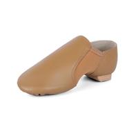 Asyusyu Girls Jazz Shoes Brown Split Sole Slip On Dance Shoes for Kids-1 Kid