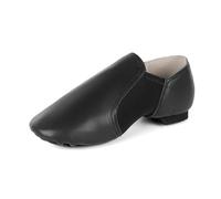 Asyusyu Jazz Shoes Girls Slip On Split Sole Kids Jazz Dance Shoes-Black, 11 UK Child