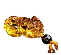 ASZHQUXIUAS Feng Shui Jade Necklace for Women and men Natural Citrine Pixiu Pendant Necklace, Jade Gemstone Wealth Amulet, Yellow Crystal Jewelry For Men And Women, 1 Pcs