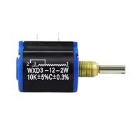 ASZHQUXIUAS Potentiometer,Rotary potentiometer, WXD3-12 Multi Turn Wirewound Potentiometer 5 Turn Adjustable Resistor Sliding Rheostat 1Pcs