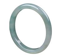 ASZHQUXIUAS Women's Jade Bangle Bracelet, Floating Flower and Transparent Oval Jade Bangle, Round Bar Jade Bracelet, The Best for Family, Friends, and Ladies, with Jewelry Box, 54-62mm,58mm,(58mm)