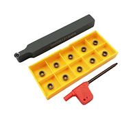 ASZLBYM 11PCS RCMT060204 MO R3 Round Carbide Inserts Milling Cutter with SRDCN 1212H06 1/2” / 12mm Round Carbide Metal Lathe Tools Indexable Turning Tool Milling Insert Holder Lathe Cutting Tools