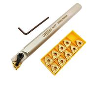 ASZLBYM 3/4" Lathe Internal Boring Bar Turning Tool Holder S20R-MWLNR08 with Indexable Carbide Turning Insert WNMG432