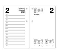 At-A-Glance 2023 Daily Desk Calendar Refill, 3-1/2" x 6", Loose Leaf, Monthly Tabs (E717T50), E717T5023, Black