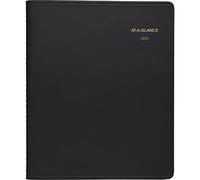 AT-A-GLANCE 2023 Weekly Planner, Quarter-Hourly Appointment Book, 8-1/4" x 11", Large, Black (7095005)