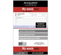 AT-A-GLANCE 2023 Weekly Planner Refill, Hourly, 12028 Day-Timer, 5-1/2" x 8-1/2", Size 4, Monthly Tabs (061-285Y)