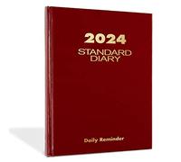 AT-A-GLANCE 2024 Diary, Standard Daily Diary, 5-3/4" x 8-1/4", Small, Red (SD3891324)