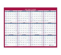 AT-A-GLANCE 2024 Erasable Calendar, Dry Erase Wall Planner, 12" x 16", Small, Vertical/Horizontal, Reversible, Compact (PM330B2824)